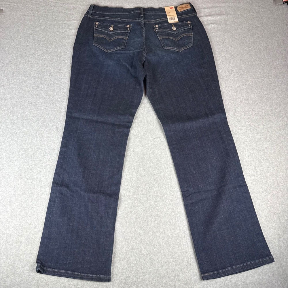 Levis 505 Straight Leg Jeans Women 12S/31 Blue Flap Pocket Denim 155050076